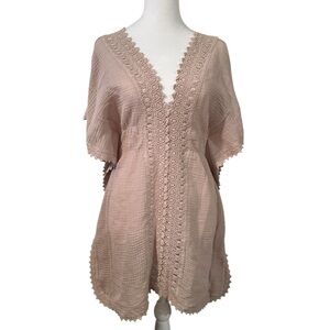 Chic Crochet Swim Coverup in Beige